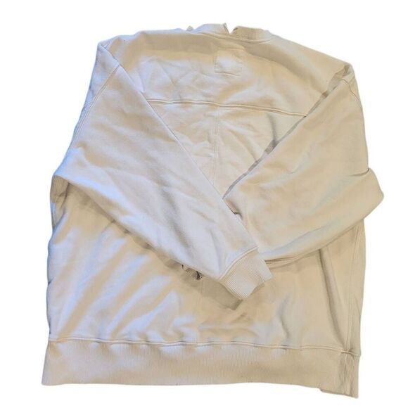 Aerie Sweatshirt Women's Small Cream Peach Love Embroidered 90s Oversized - Picture 3 of 6